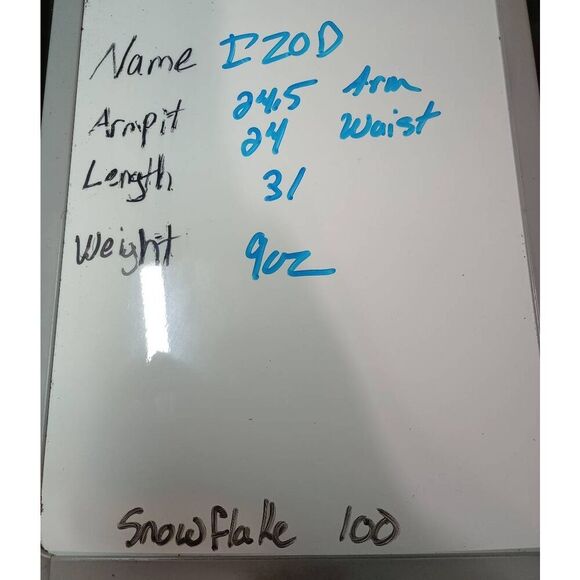 IZOD Mens 16.5 Button Down Long Sleeve Dress Shirt - Light Blue - Picture 9 of 9